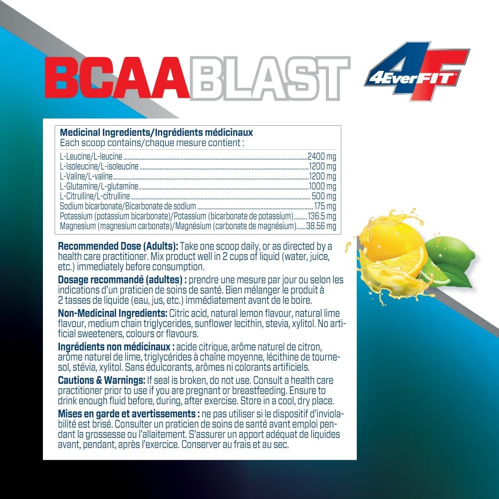 4EverFit BCAA Blast - 高級電解質基質 - 柑橘解渴劑 315克