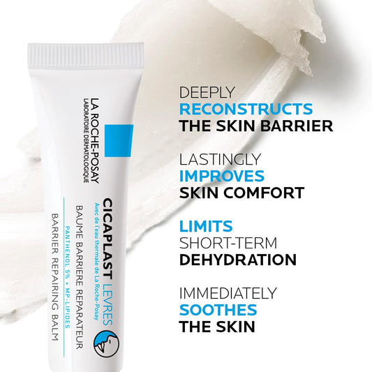 La Roche-Posay 润唇膏,Cicaplast 唇部保湿霜,适用于皲裂皮肤、干裂嘴唇、唇炎,7.5 毫升