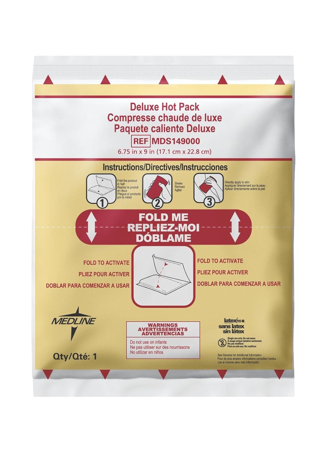 Medline MDS149000 无乳胶豪华即时热敷(24 片装)