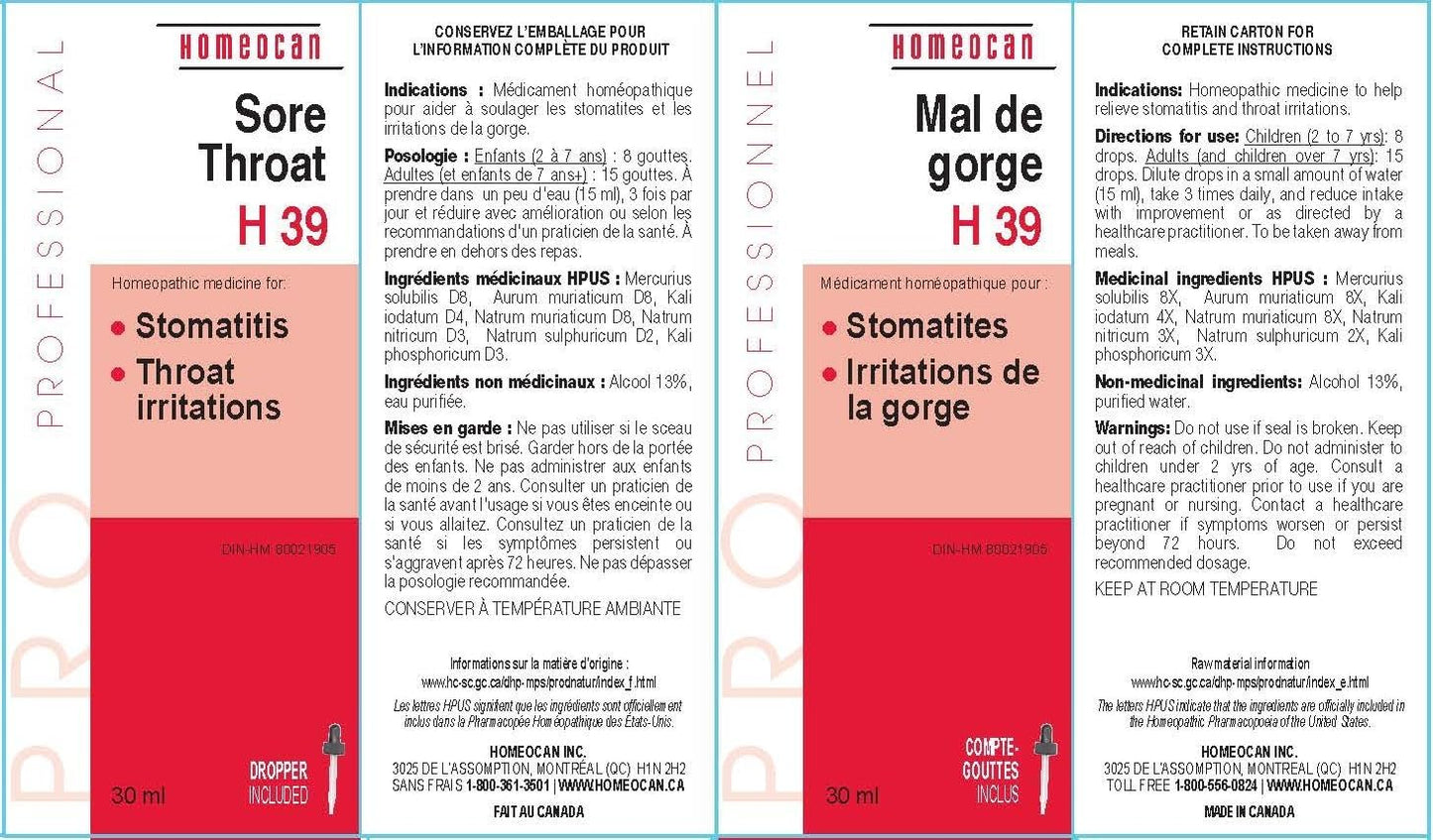 H39 Sore Throat