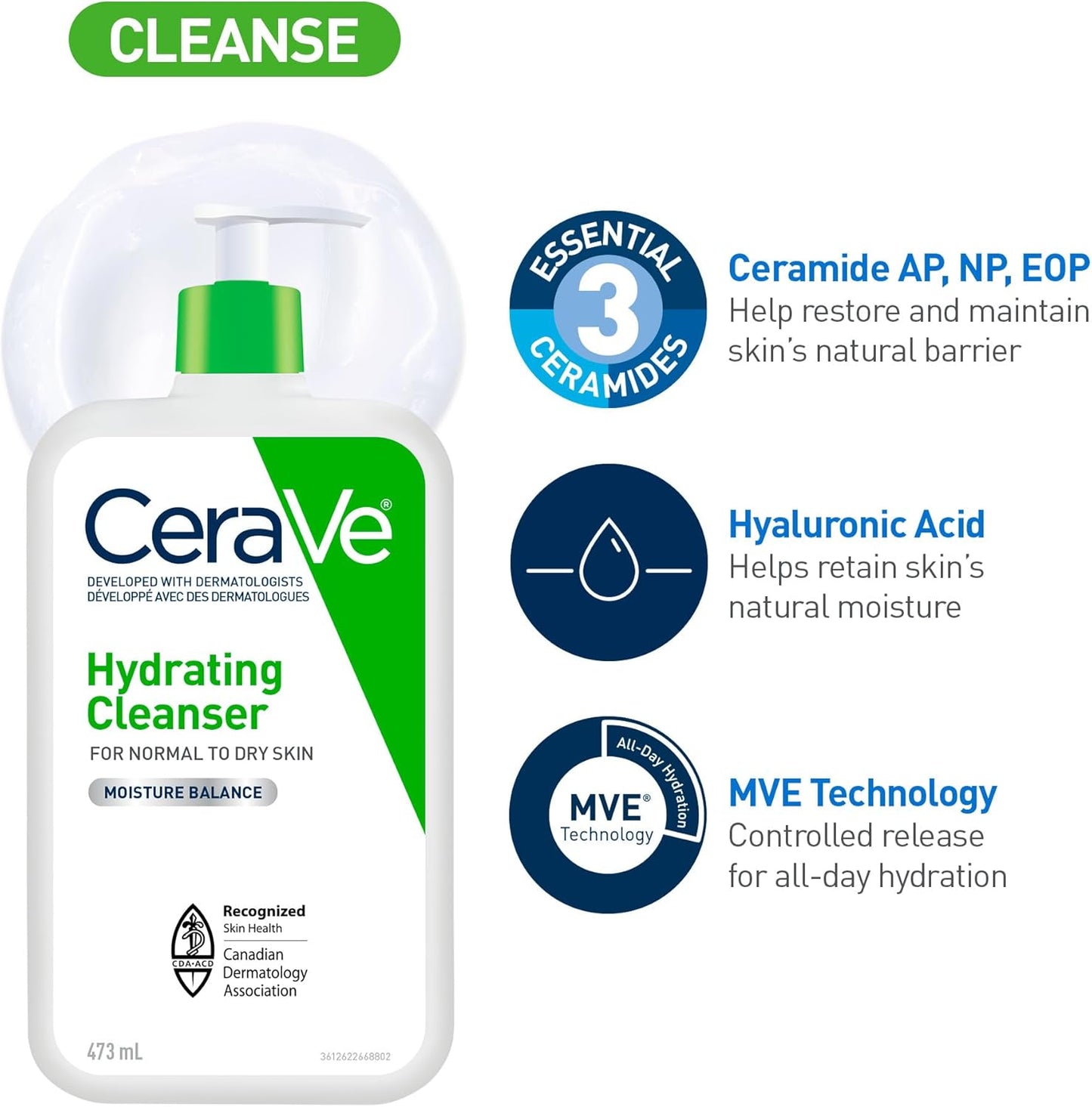 CeraVe Face Wash & Moisturizing Lotion BUNDLE. Gentle Hydrating Face Cleanser & Intensive Moisturizing Lotion, for Dry to Very Dry Skin, Fragrance-Free, Developed with Dermatologist