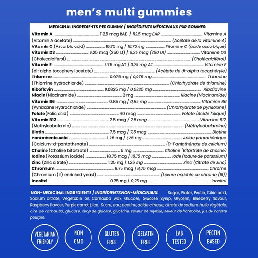 (2-Pack) Multivitamins for Men | Mens Multivitamin Gummies | Bones, Brain, Heart, Immune & Energy Supplement | Mens Vitamin A, B, C, D, E, Biotin & Folic Acid | 120 Gummy Vitamins