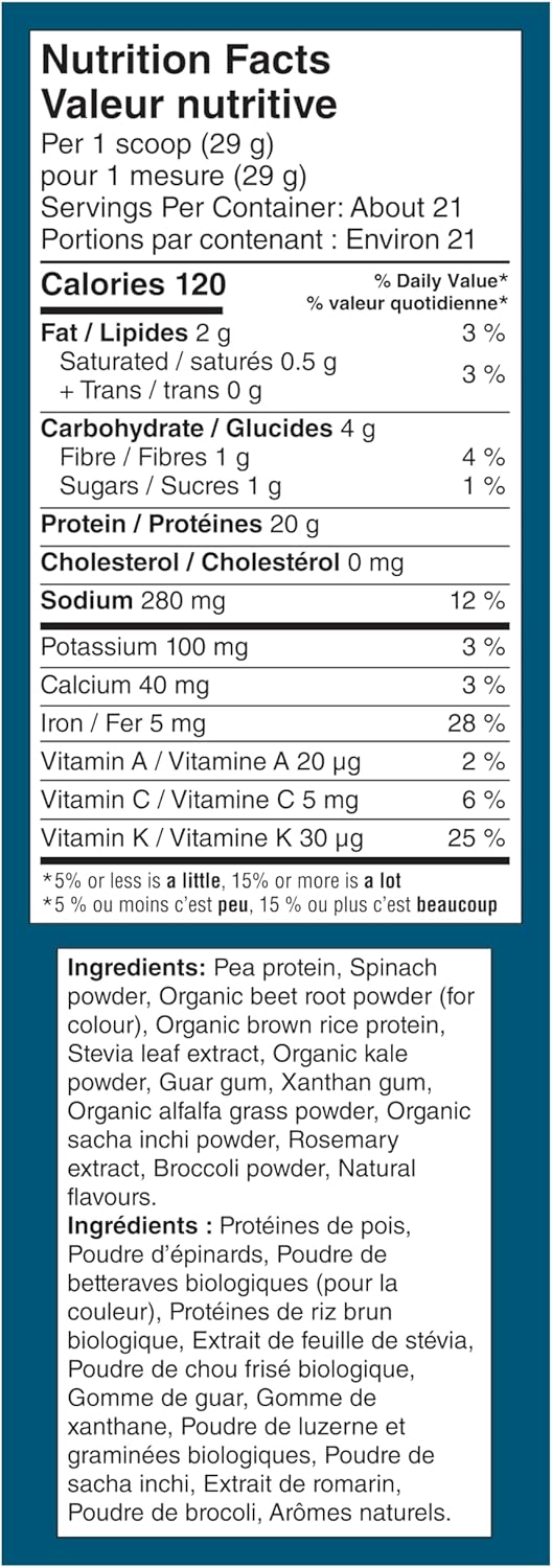 Vega 蛋白和绿色浆果(18 份)植物蛋白粉加蔬菜,纯素,非转基因,豌豆蛋白,男女适用,522 克(包装可能有所不同)
