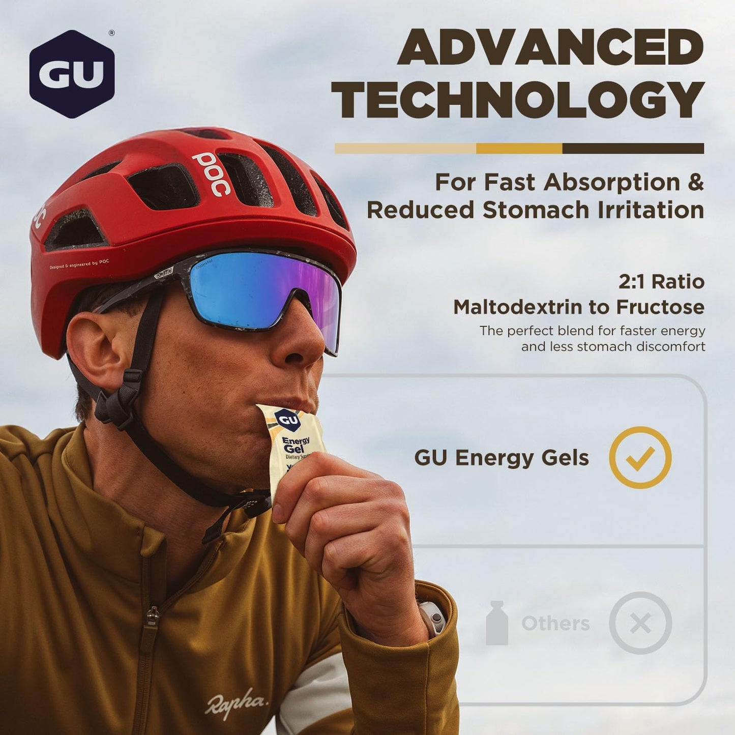 GU ENERGY 原装运动营养能量凝胶,香草味,24 粒装