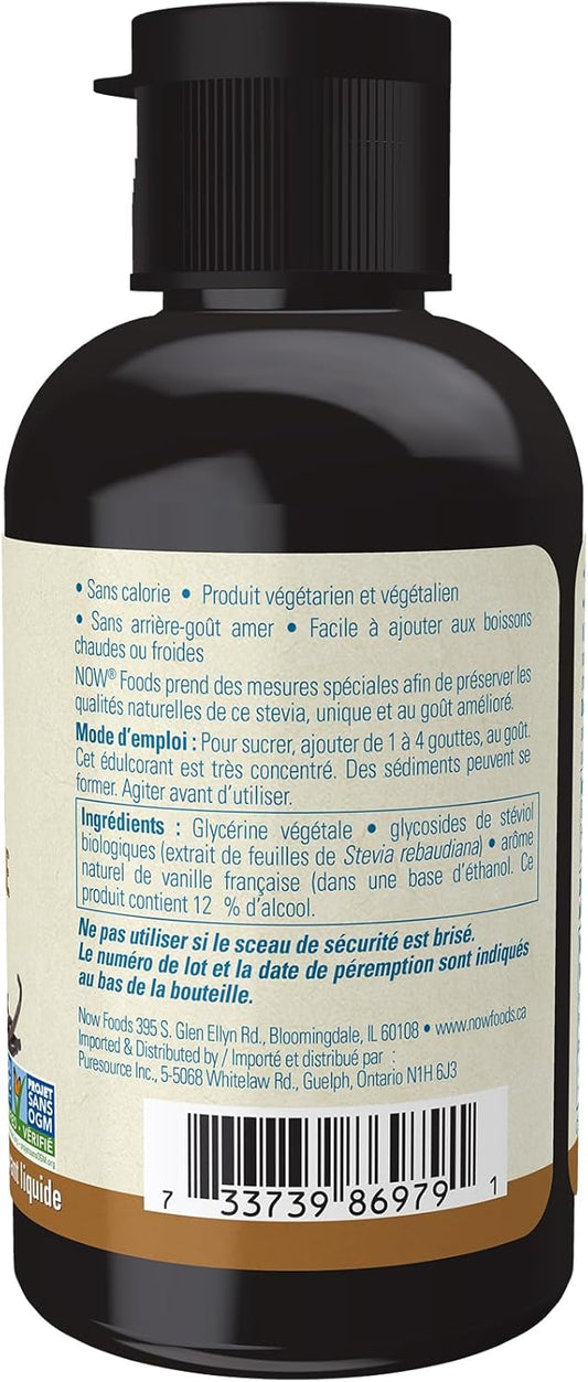 NOW Foods BetterStevia French Vanilla Flavour, Zero-Calorie Liquid Sweetener, Keto Friendly, Suitable for Diabetics, No Erythritol, 60ml