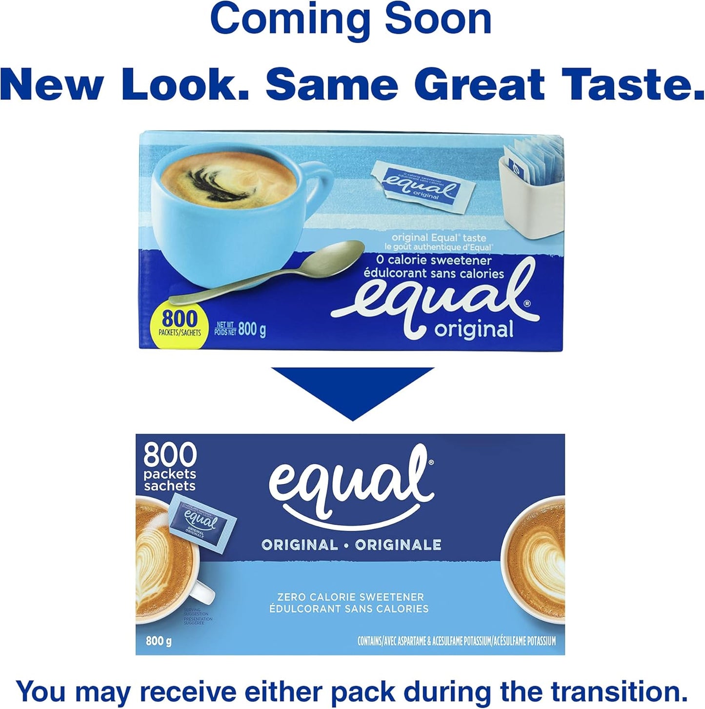 EQUAL 0 Calorie Sweetener, Sugar Substitute, Zero Calorie Sugar Free Sweetener Packets, Sugar Alternative, 800 Count