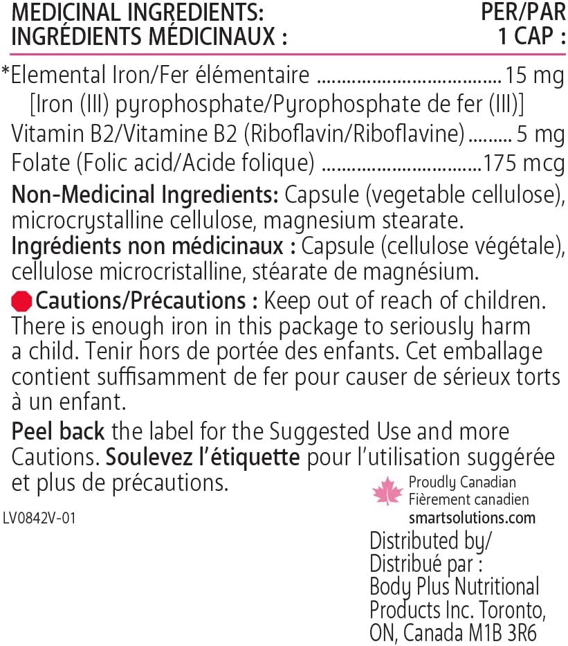 Smart Solutions Menosmart Plus 120粒膠囊和 Iron Smart 60粒素食膠囊套裝