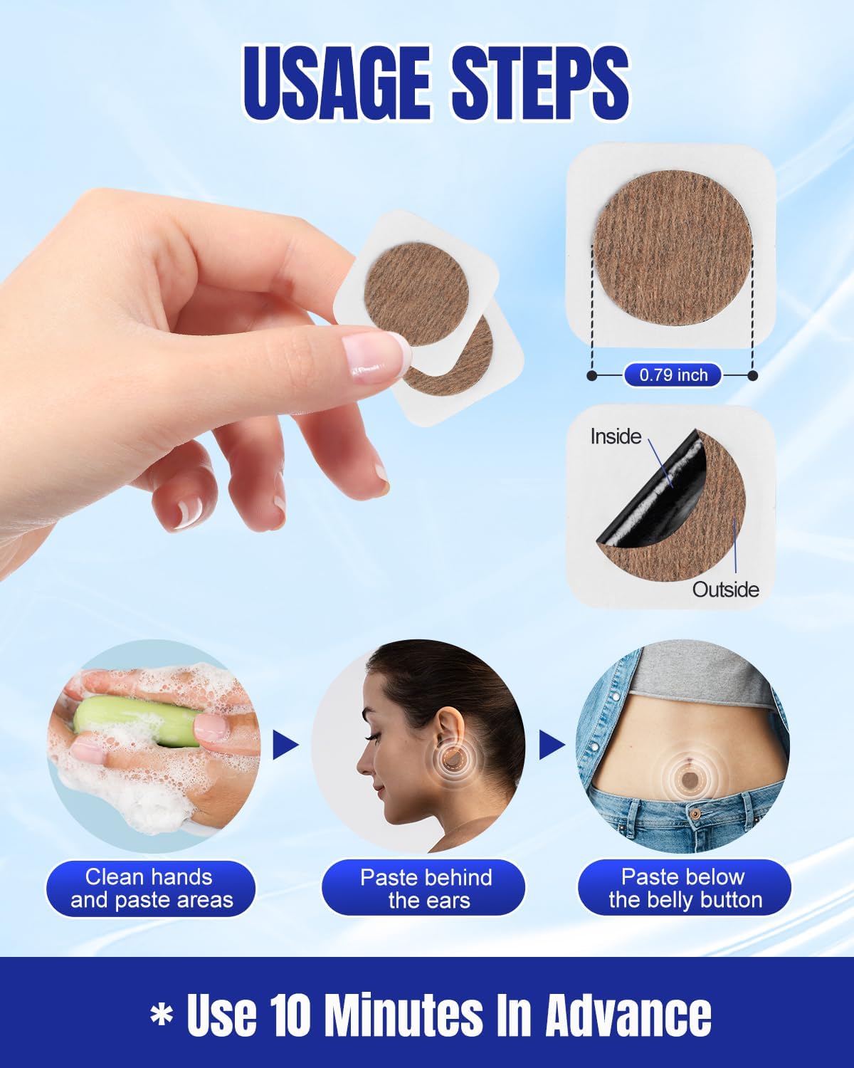 Rosmryx 36 Count Motion Sickness Patches Non-Drowsy, 72h Long-Lasting Sea Sickness Patch for Cruise, Road, Airplane, and Other Travel Essentials, Anti Nausea Patch for Kids and Adults