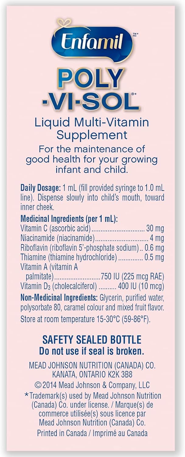 Enfamil POLY-VI-SOL 液体复合维生素补充剂,50毫升