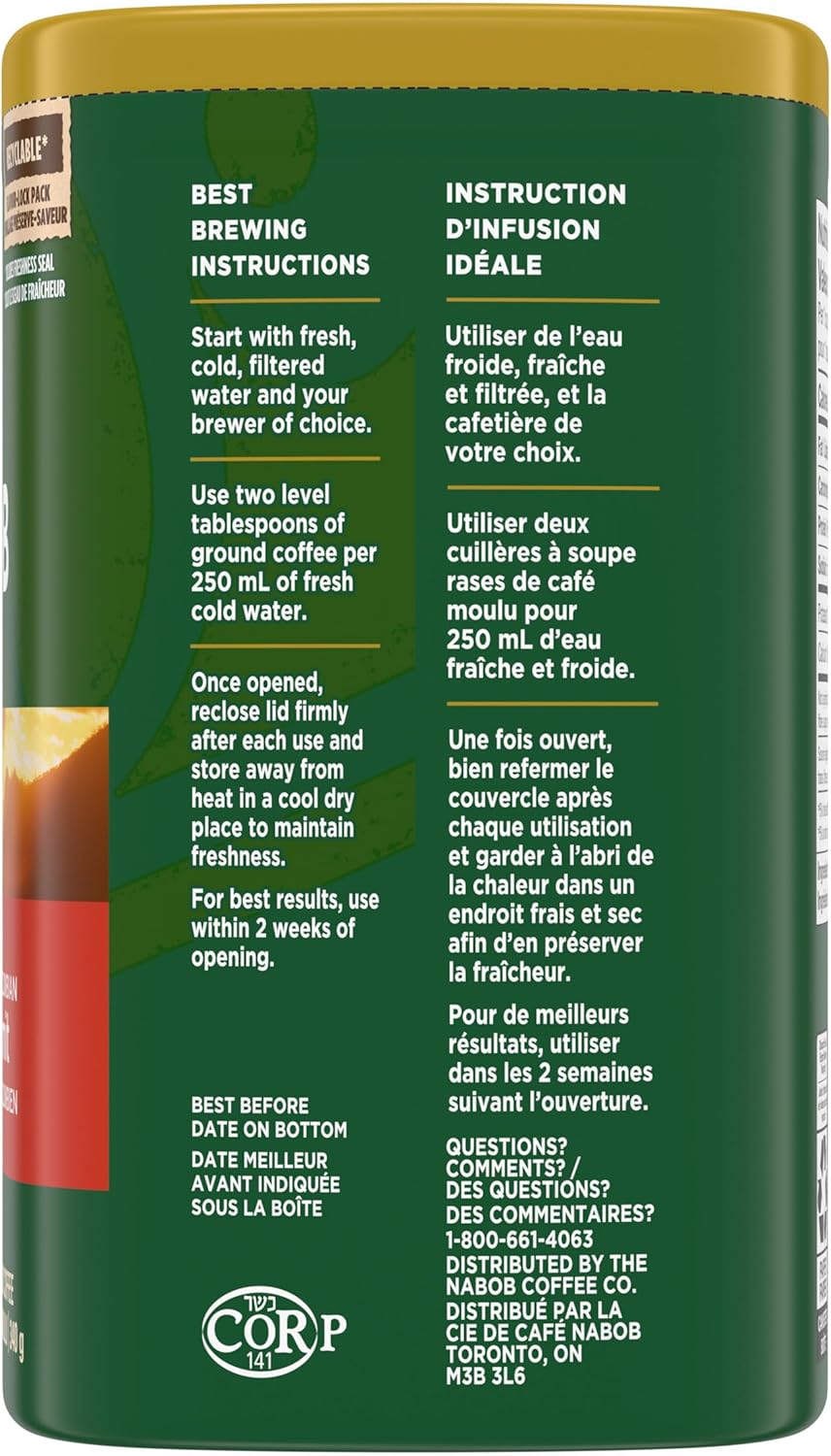 Nabob 100% 哥倫比亞峰會,6 克拉盒