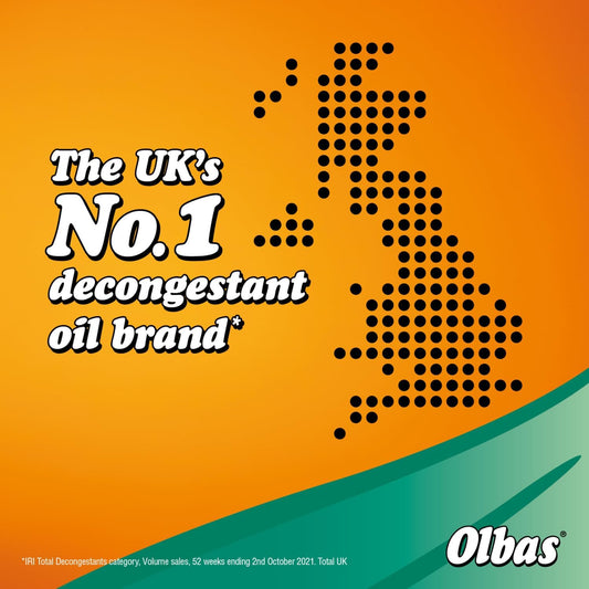 Olbas Oil Natural Inhalant Decongestant Oil with Cajuput, Clove, Eucalyptus, Menthol, Mint, and Peppermint - Fast Relief for Colds & Blocked Noses - 12 ml