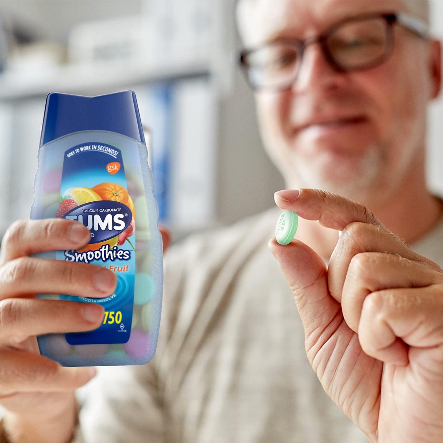 TUMS 強效緩解胃灼熱冰沙,什錦水果味,140 片