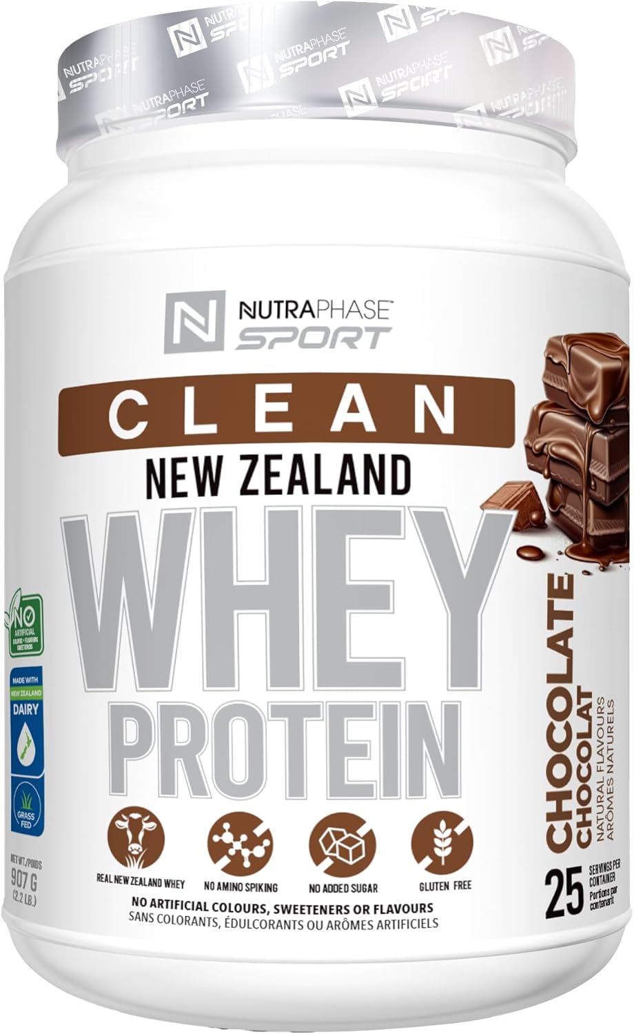 NutraPhase Clean New Zealand Whey Protein Chocolate, 25 Servings, 907 g (Pack of 1)