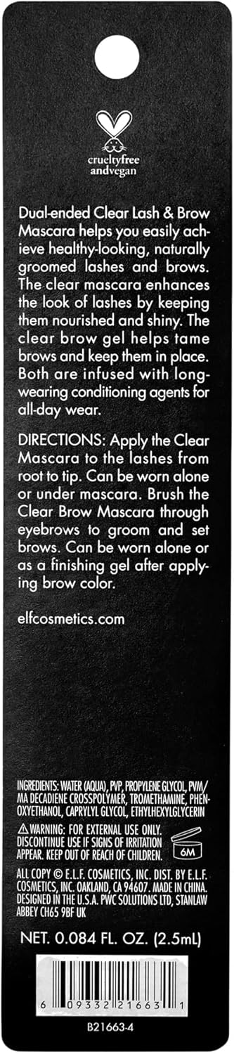 e.l.f. Squeeze Me 润唇膏,保湿润唇膏,带来纯粹的色彩和透明眉毛和睫毛膏 | 双面透明凝胶