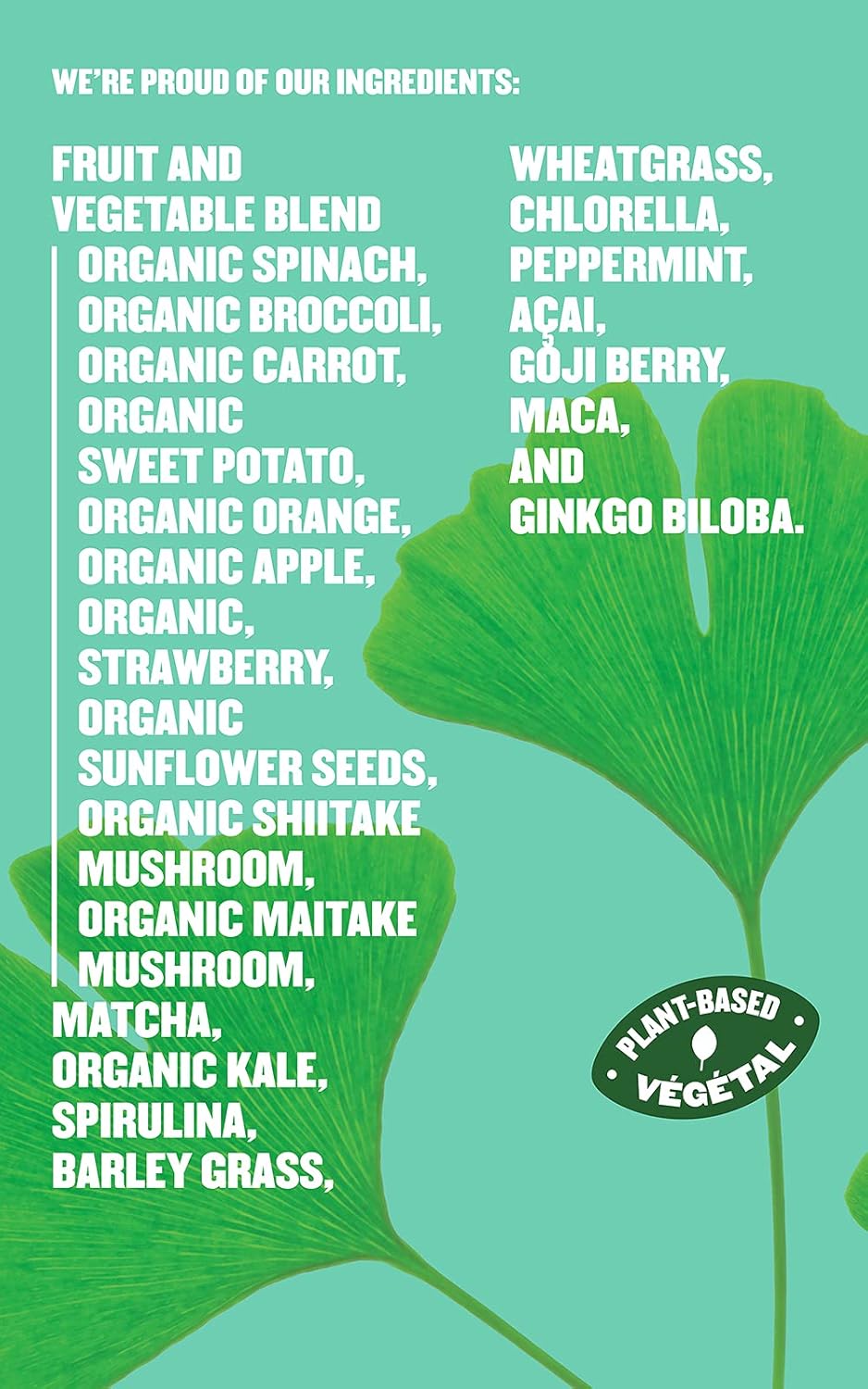 SUBI 最佳綠色超級食品,無味蔬菜和每日綠色蔬菜替代品 原料:早晨能量助推器 40 天供應量 & 最佳綠色超級食品,桃子,早晨能量助推器,40 天供應量