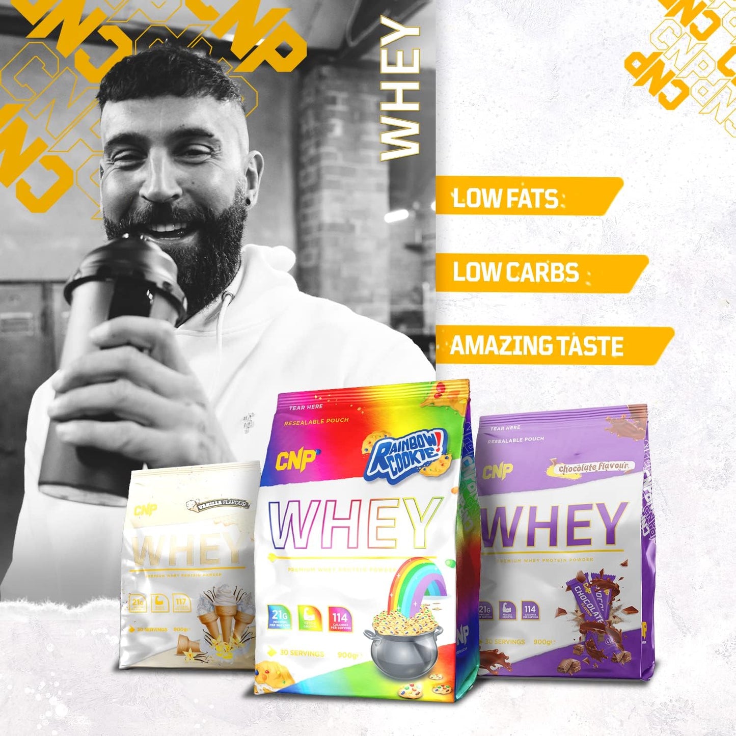 CNP 专业优质乳清蛋白粉太妃布丁味 900克