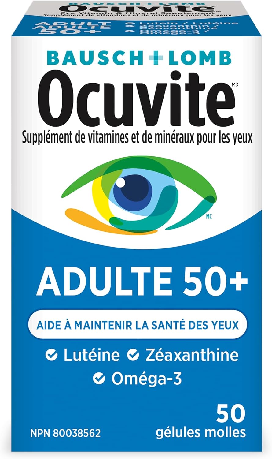 Bausch + Lomb Ocuvite 成人 50+ 眼部维生素和矿物质补充剂