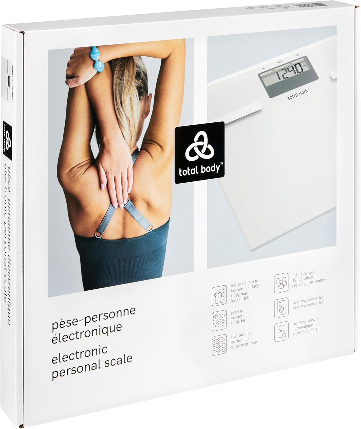 超薄电子体重秤,带体脂指示器