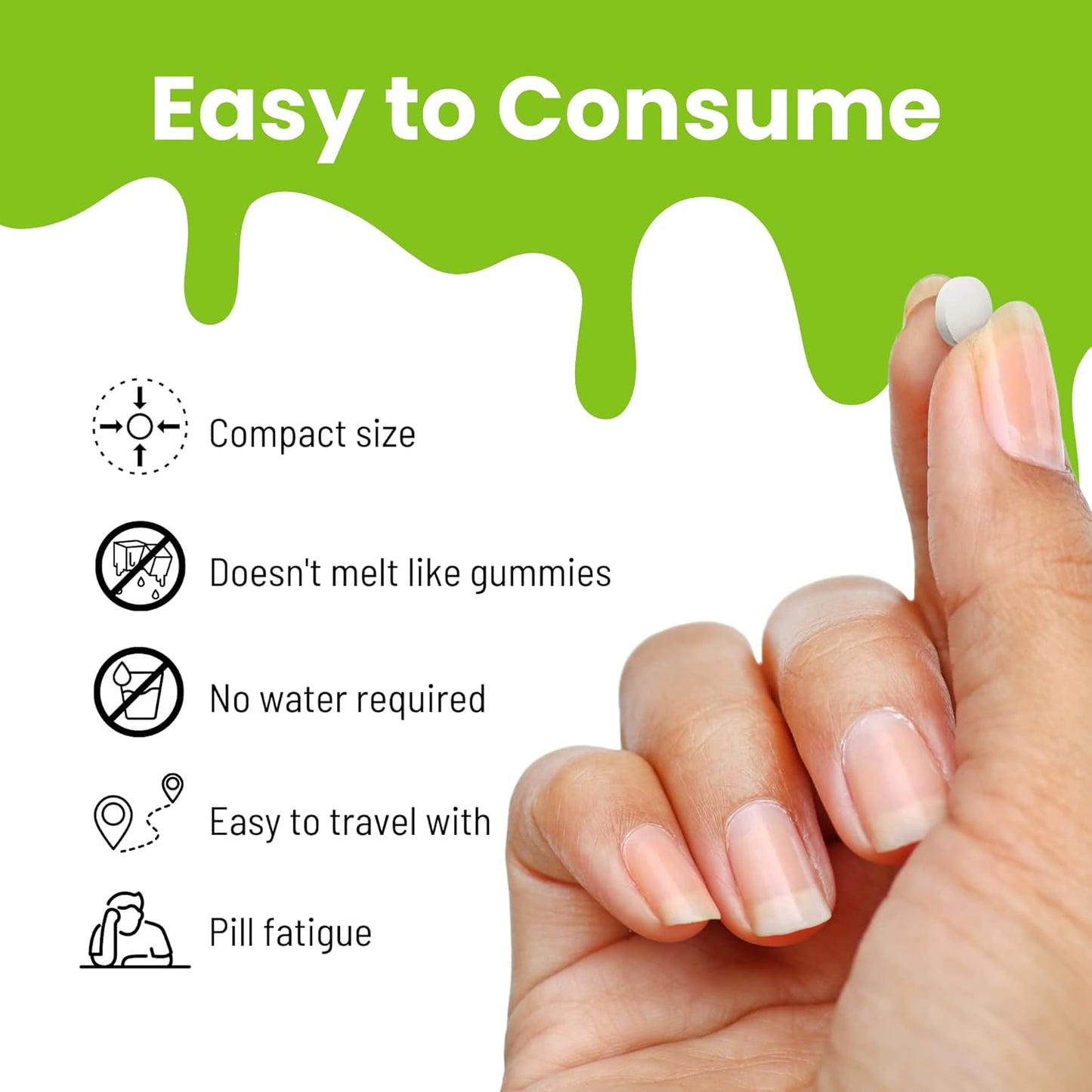 Nutrameltz 鈣 + 維生素 D3 – 促進肌肉功能、強化骨骼和牙齒、增強免疫力、預防鈣 d3 維生素缺乏症速溶片,混合漿果味(60 片)