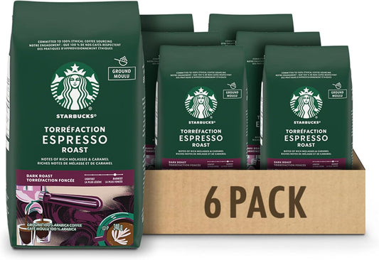 星巴克濃縮烘焙咖啡粉 340 公克(6 包),濃縮深度烘焙,6 包