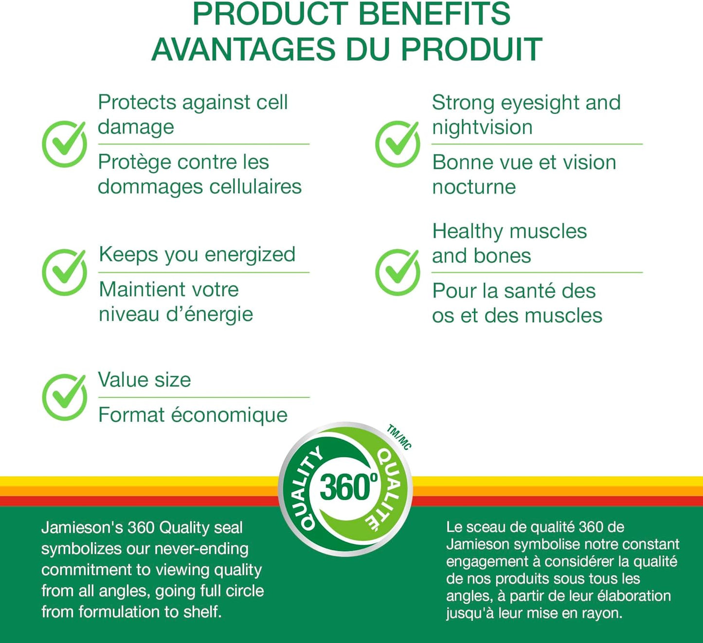 Jamieson 100% 男士复合维生素,含西伯利亚人参、番茄红素和硒。支持眼部健康、提升能量、增强免疫力和日常健康,无麸质,每日一片,160 粒胶囊