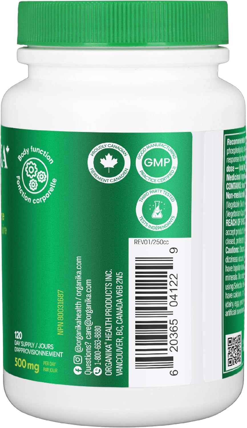 Organika 加拿大制造肌醇(Myo-Inositol)- 细胞反应、情绪平衡、胰岛素支持、多囊卵巢综合征管理、月经周期调节 - 120 粒胶囊