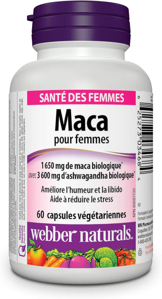Webber Naturals 女士玛卡,60粒素食胶囊