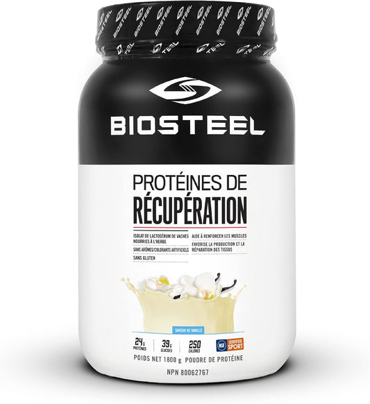BioSteel 運動恢復蛋白粉,草飼非基因改造配方,香草味,27 份,1.8 公斤