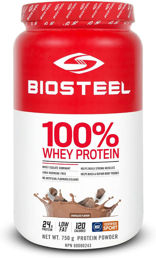 BioSteel Sports 巧克力 100% 乳清蛋白粉,rBGH 无激素、非转基因运动后配方,25 份