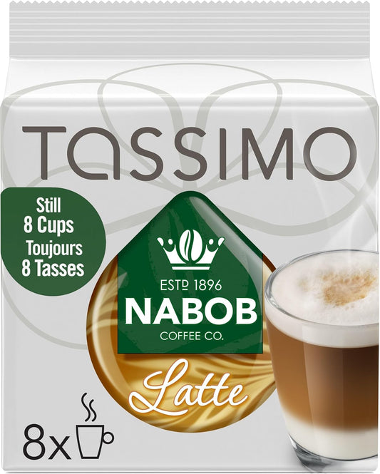 Tassimo Nabob 拿铁咖啡单份 T 盘,8 片装