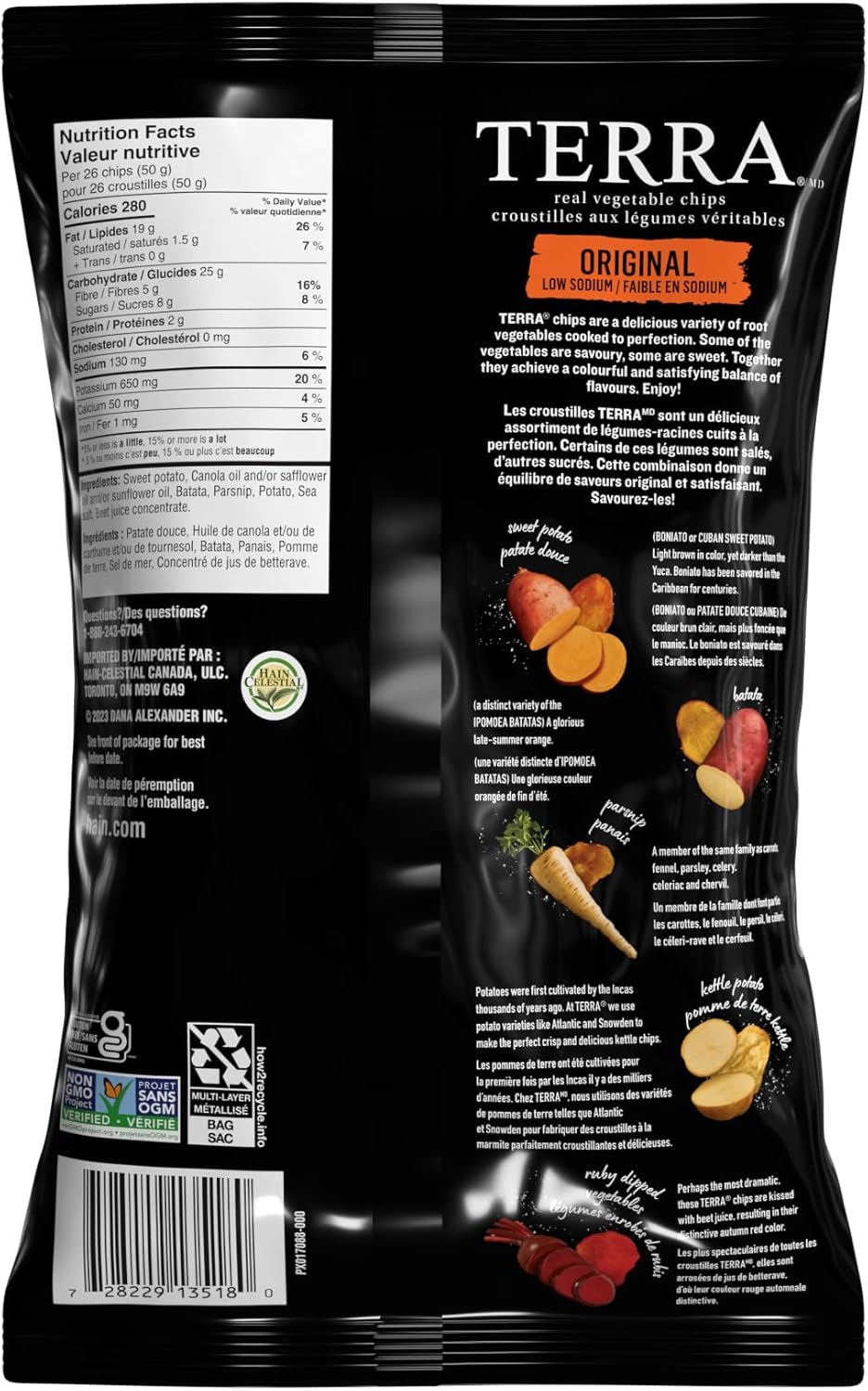 Terra 原味低钠薯片,141克(12包)