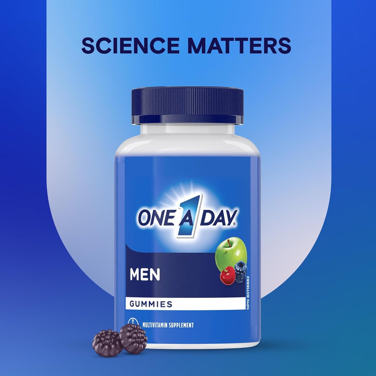 One A Day 男士複合維生素軟糖 - 男士每日補充維生素軟糖,含維生素 A、C、D、鋅(有助於免疫和骨骼健康)、生物素(有助於能量代謝)、維生素 E、硒(抗氧化劑),60 粒軟糖