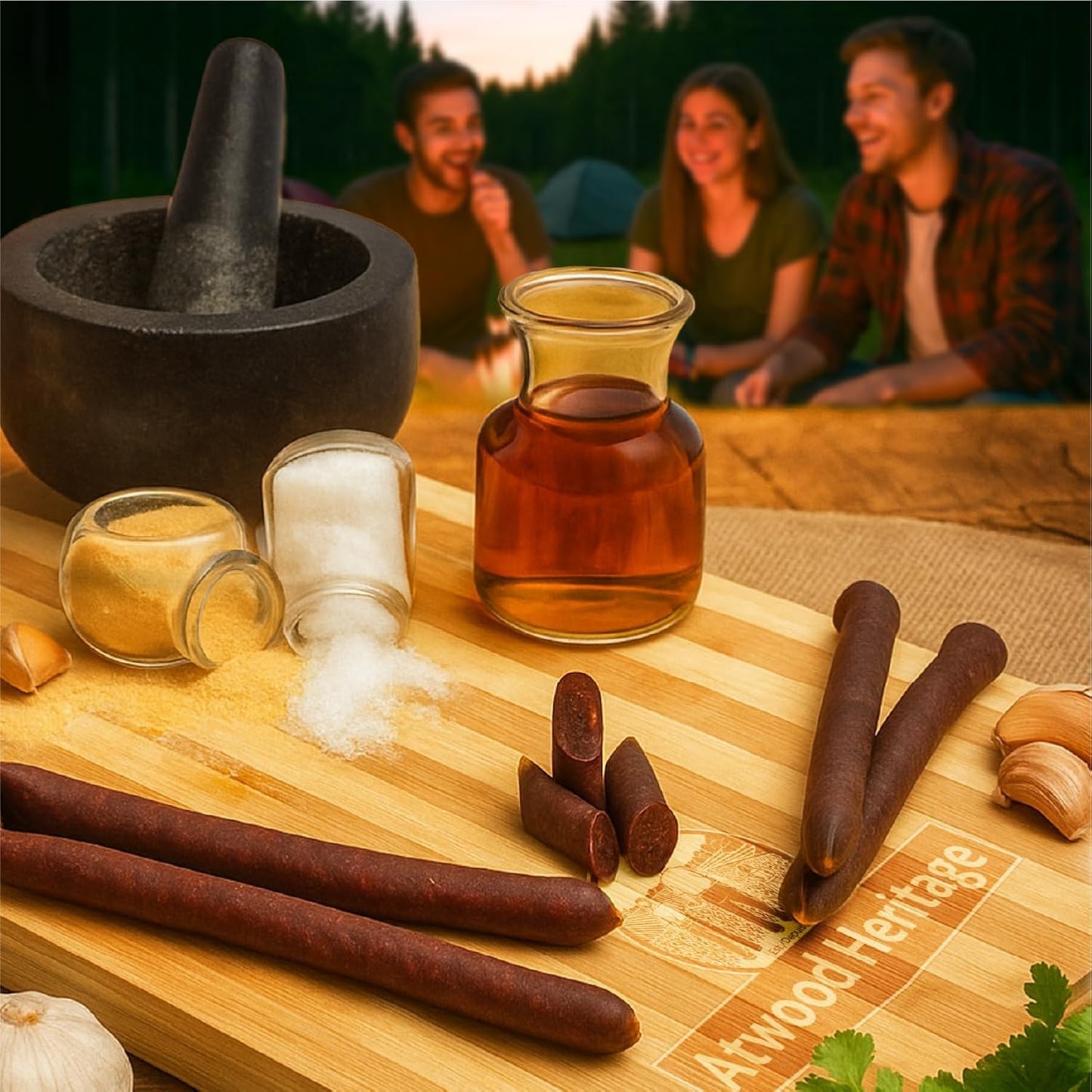 Atwood Heritage 鹿肉、豬肉和牛肉零食棒,5 根,125 克,高蛋白,無麩質,無硝酸鹽,加拿大製造