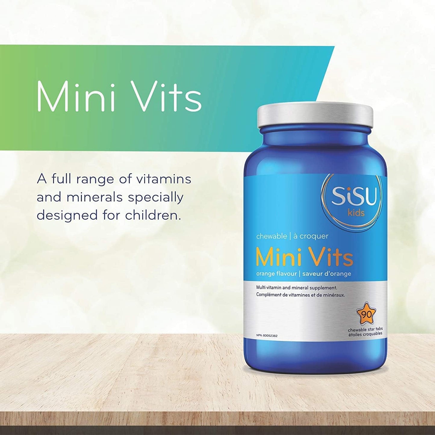 SISU - Mini Vits - Specially designed for children with a full range of vitamins and minerals - 90 Chewable Star Caps (Pack of 1)