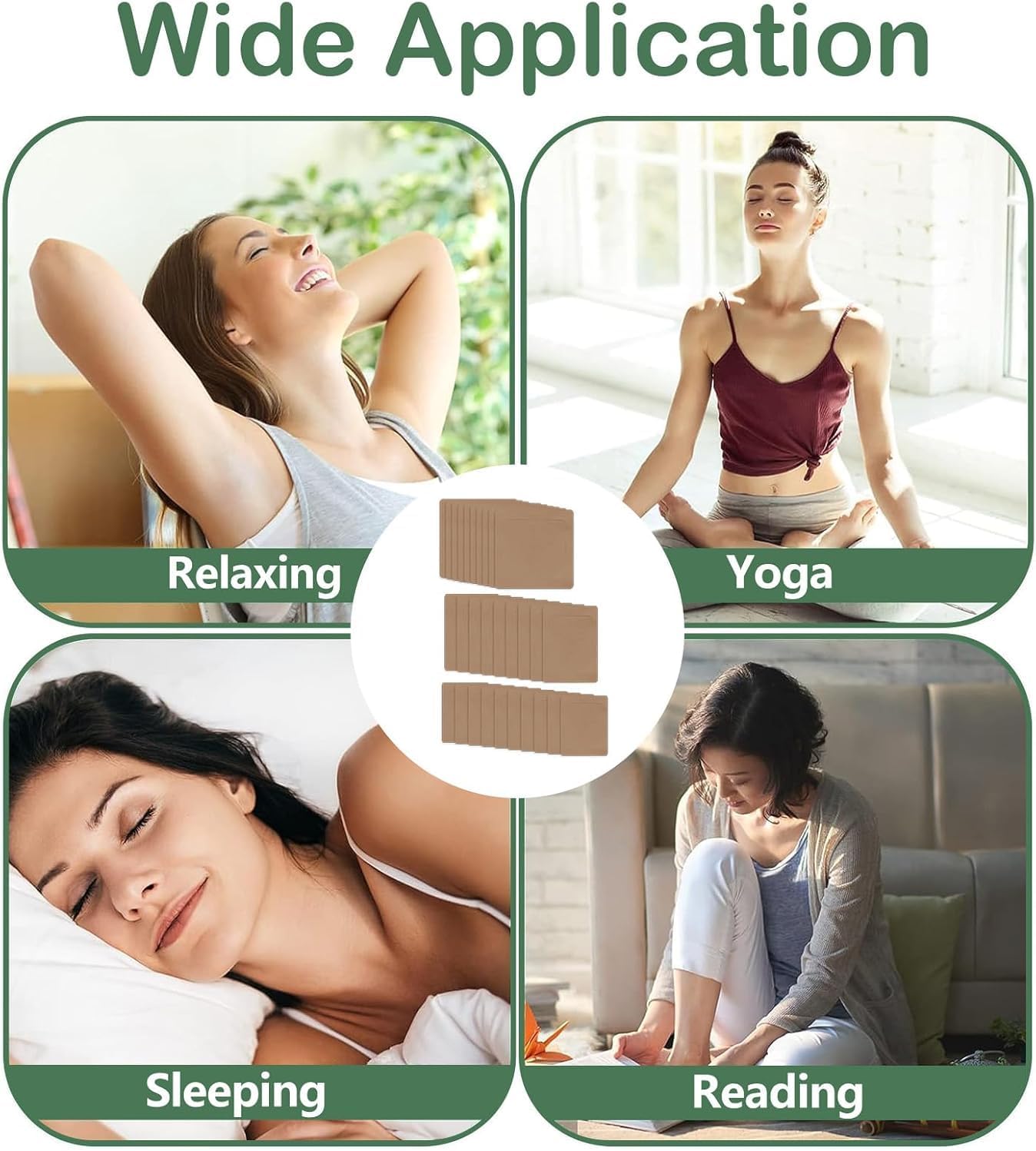 30Pcs Castor Oil Patches, Self-Adhesive Castor Oil Packs, Castor Oil Pack Wrap Organic Cotton, Small Disposable Castor Oil Patches, 3 Sizes Castor Oil Pack No Wash Leak Proof (Coffee)