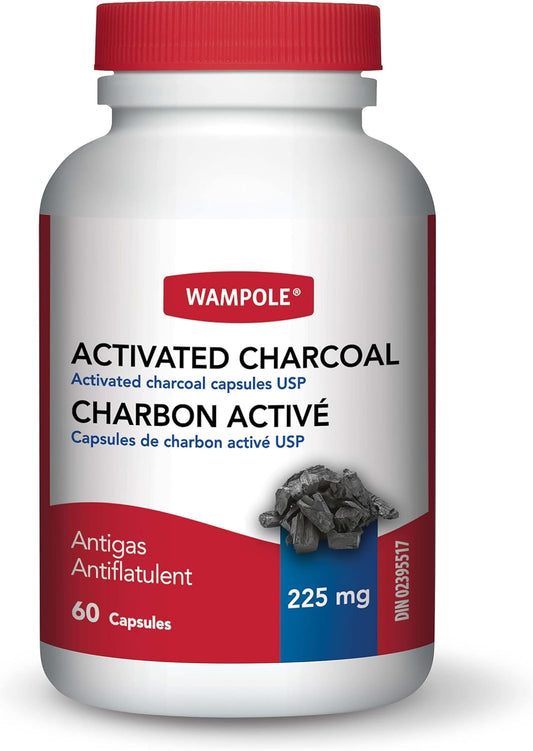 Wampole 活性碳 – 促進消化 – 60 粒膠囊