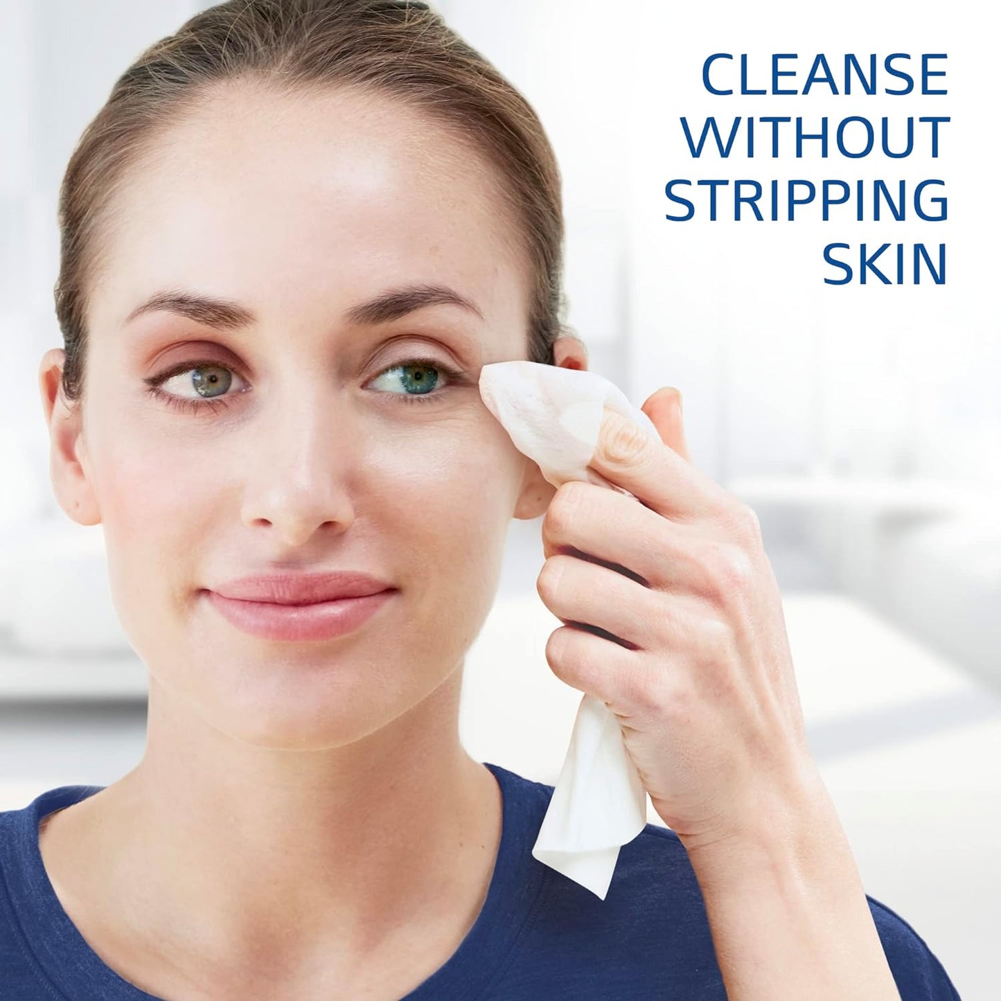 Cetaphil 溫和潔膚濕紙巾 - 臉部和身體濕紙巾 - 去除污垢、油脂和彩妝 - 無刺激性,適合敏感肌膚 - 皮膚科醫生推薦,25 片裝
