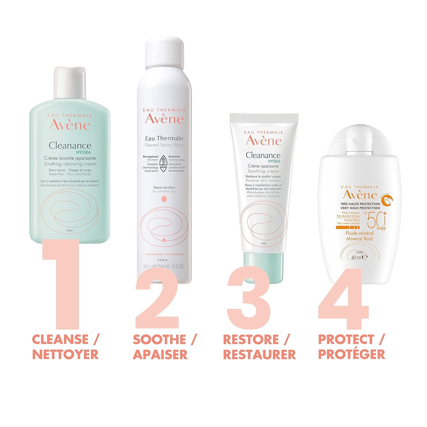 Eau Thermale Avène Cleanance HYDRA 潔面舒緩霜,無皂基潔面乳,乾燥痤瘡治療輔助護理,200 毫升