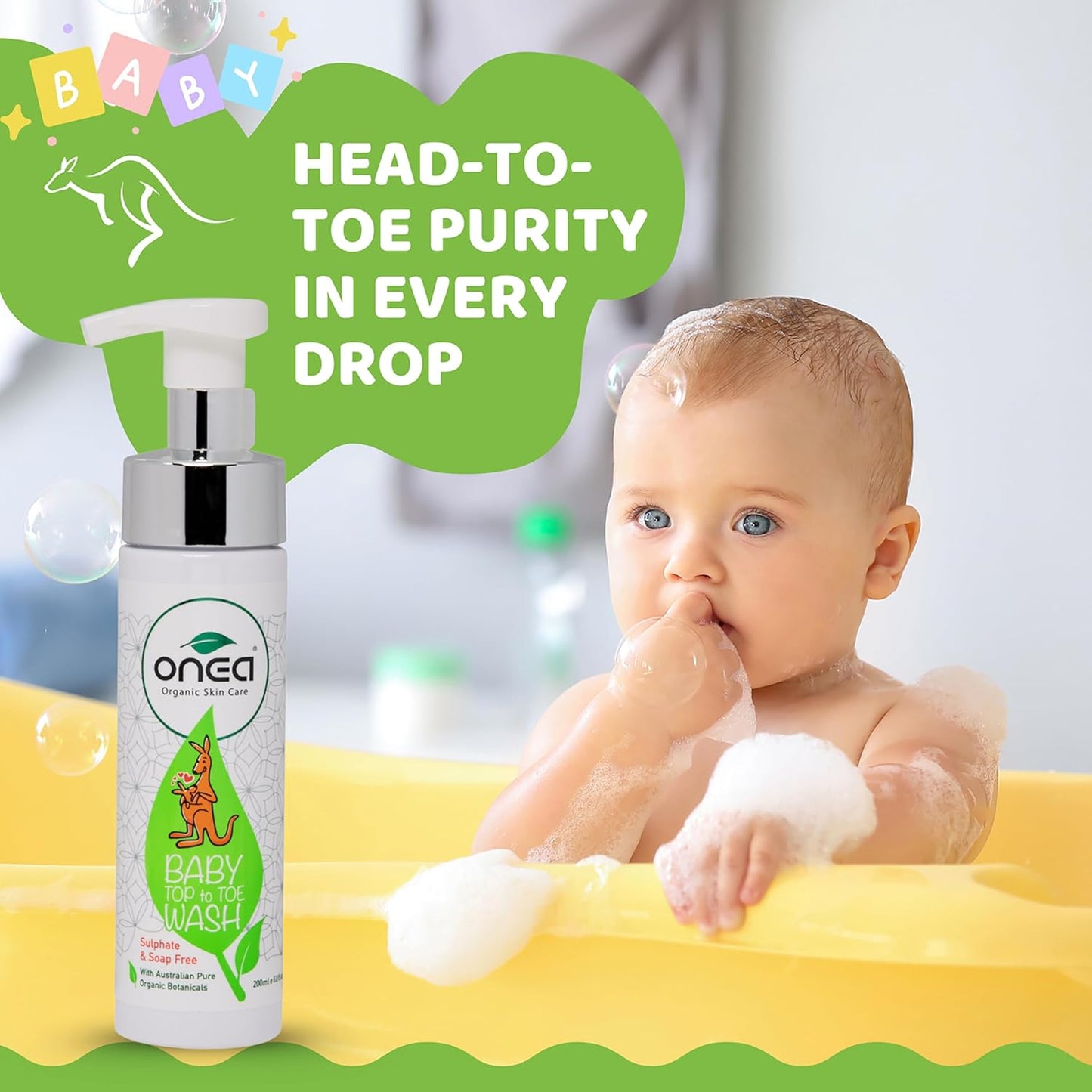 Onea Organic Skin care ONEA Baby Top to Toe Wash Body Wash Kids 6.8 oz