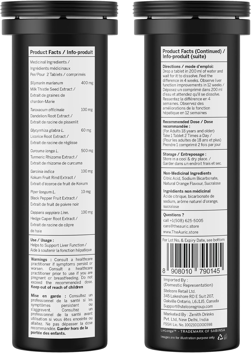 Auric 草本护肝补充剂 | 奶蓟草(水飞蓟素)、姜黄、大蒜、生姜,有益于肝脏健康 | 先进的排毒清洁配方,有效促进肝脏健康 | 100 片