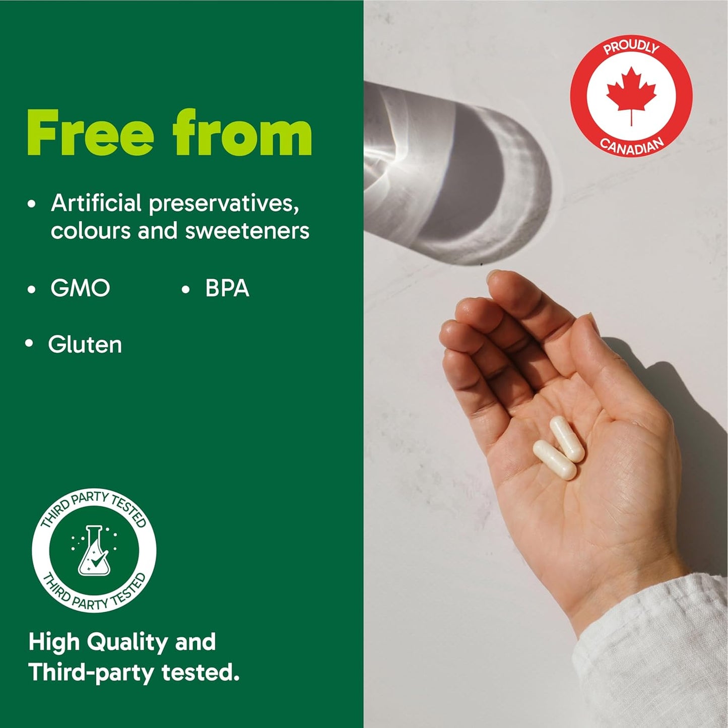 Organika 加拿大製造的舒緩心靈膠囊 - 含甘氨酸鎂、L-茶氨酸、GABA、肌醇 - 促進放鬆和鎮靜,不引起困倦 - 120 粒膠囊