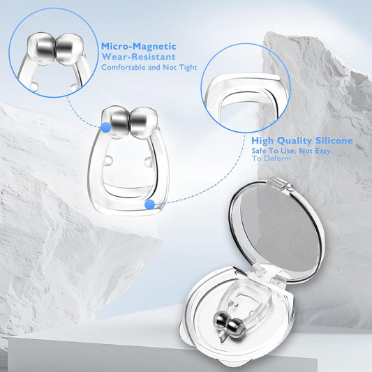 防打鼾装置,硅胶磁性防打鼾鼻夹,可调节磁铁的打鼾鼻夹