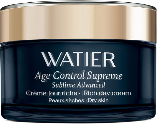 Watier Age Control Supreme Sublime Advanced Rich Day Cream,全球抗衰老護膚品,抗衰老霜,強效滋養,平滑和豐盈,乾性皮膚,50 毫升
