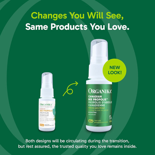 Organika 蜂胶喉咙喷雾 - 无酒精,舒缓,免疫支持 - 30ml