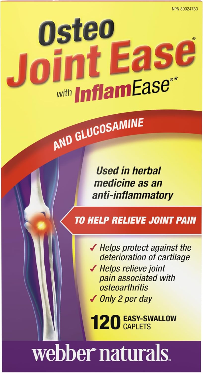Webber Naturals Osteo Joint Ease with InflamEase and Glucosamine, 120 Caplets