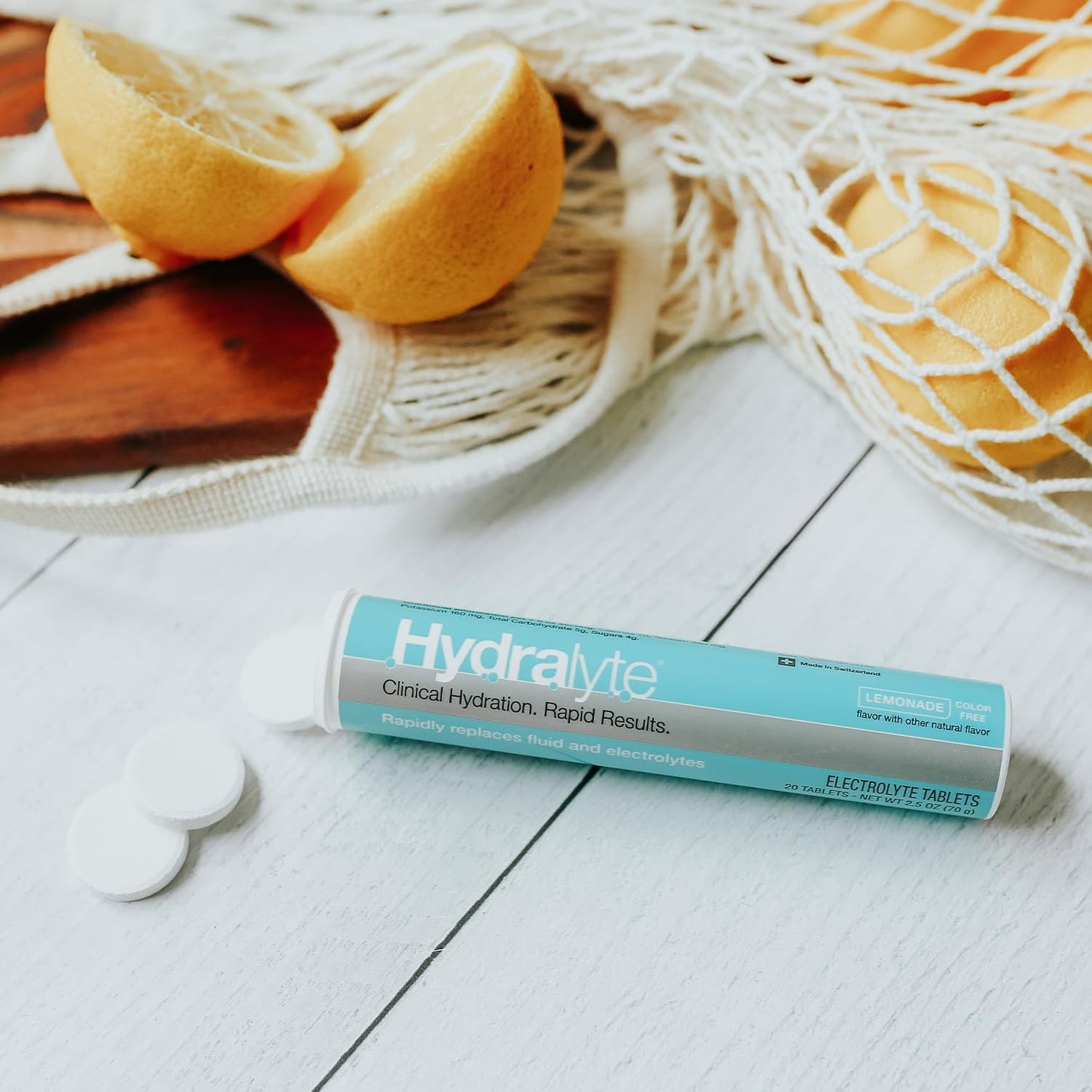 Hydralyte 泡腾电解质片 - 柠檬水味 20 片