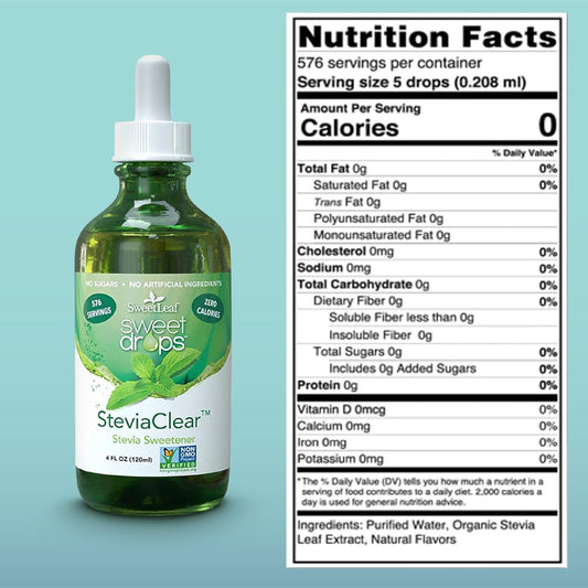 SweetLeaf Sweet Drops Liquid Stevia Sweetener, SteviaClear, 4 Ounce