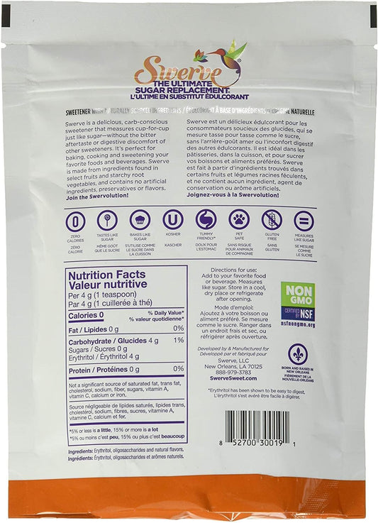 Swerve The Ultimate Sugar Replacement - Granular, 340 Grams, Pack of 6
