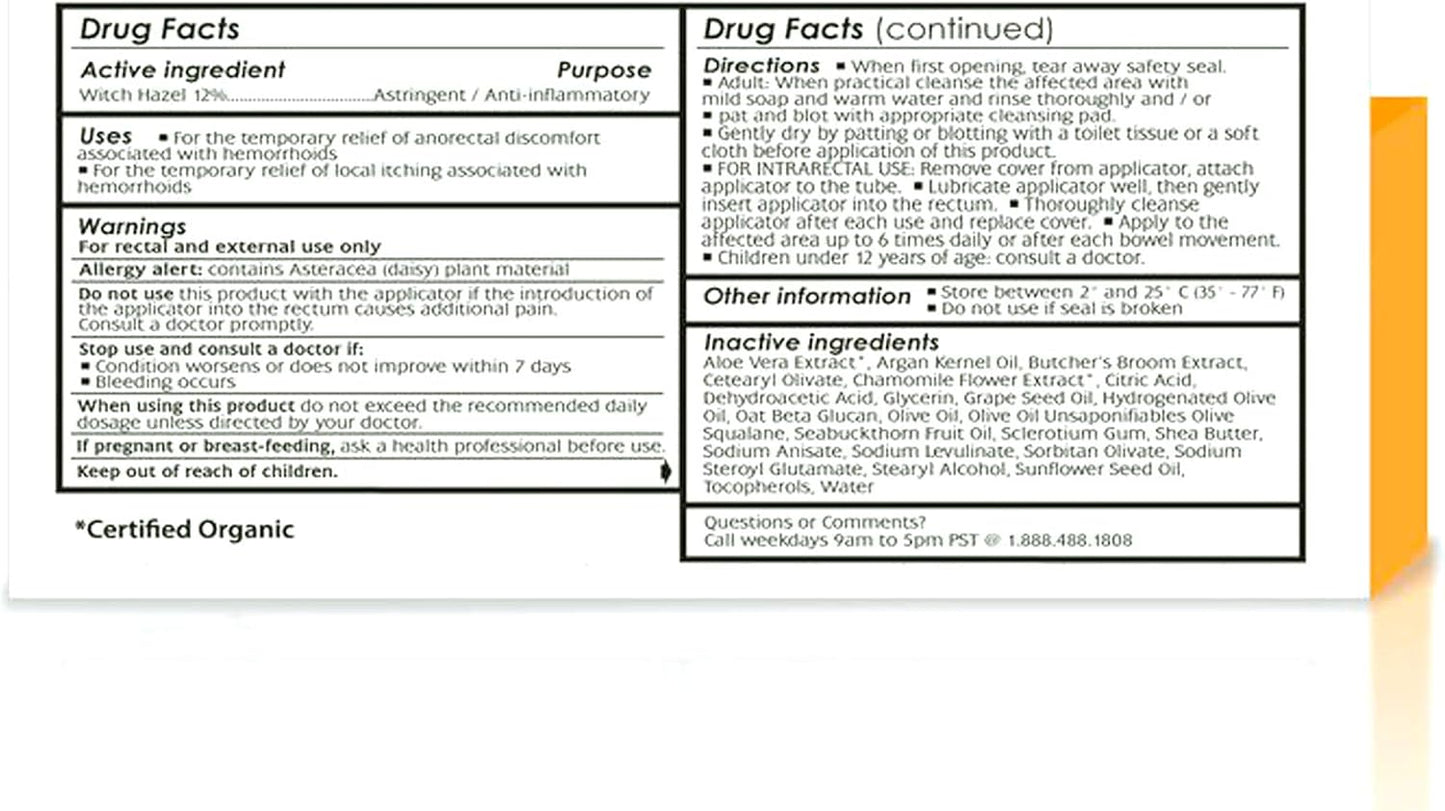 Thera Wise HmR 天然生物活性痔疮膏,白色,28.0 克(1 包)