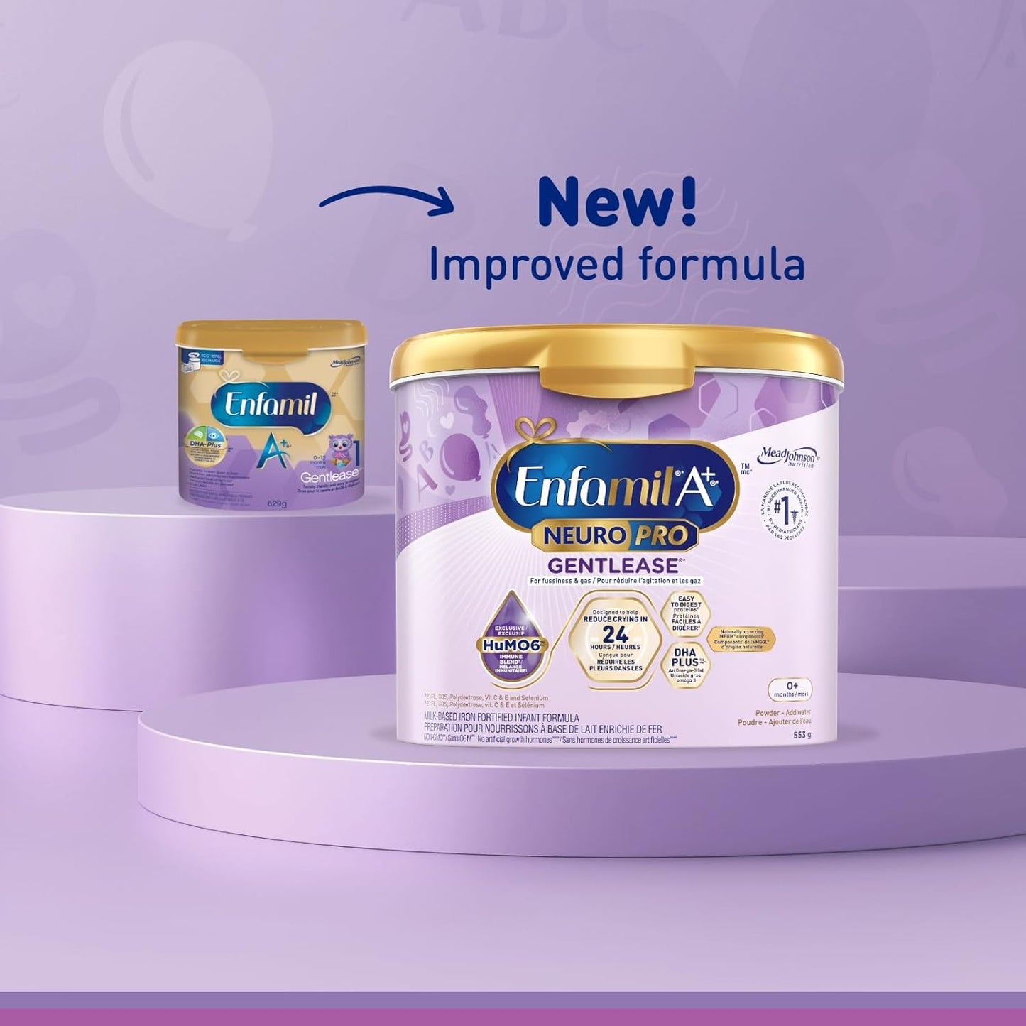 Enfamil A+ NeuroPro Gentlease 婴儿配方奶粉,含健脑 DHA,0-12 个月,553 克